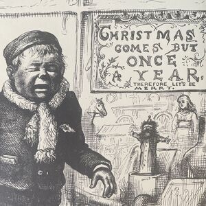 Dear Little Boy Thomas Nast Woodblock Engraved Print 1881 Harper's Weekly Rare